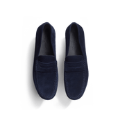 Car Shoe Warning [men navy suede leather]