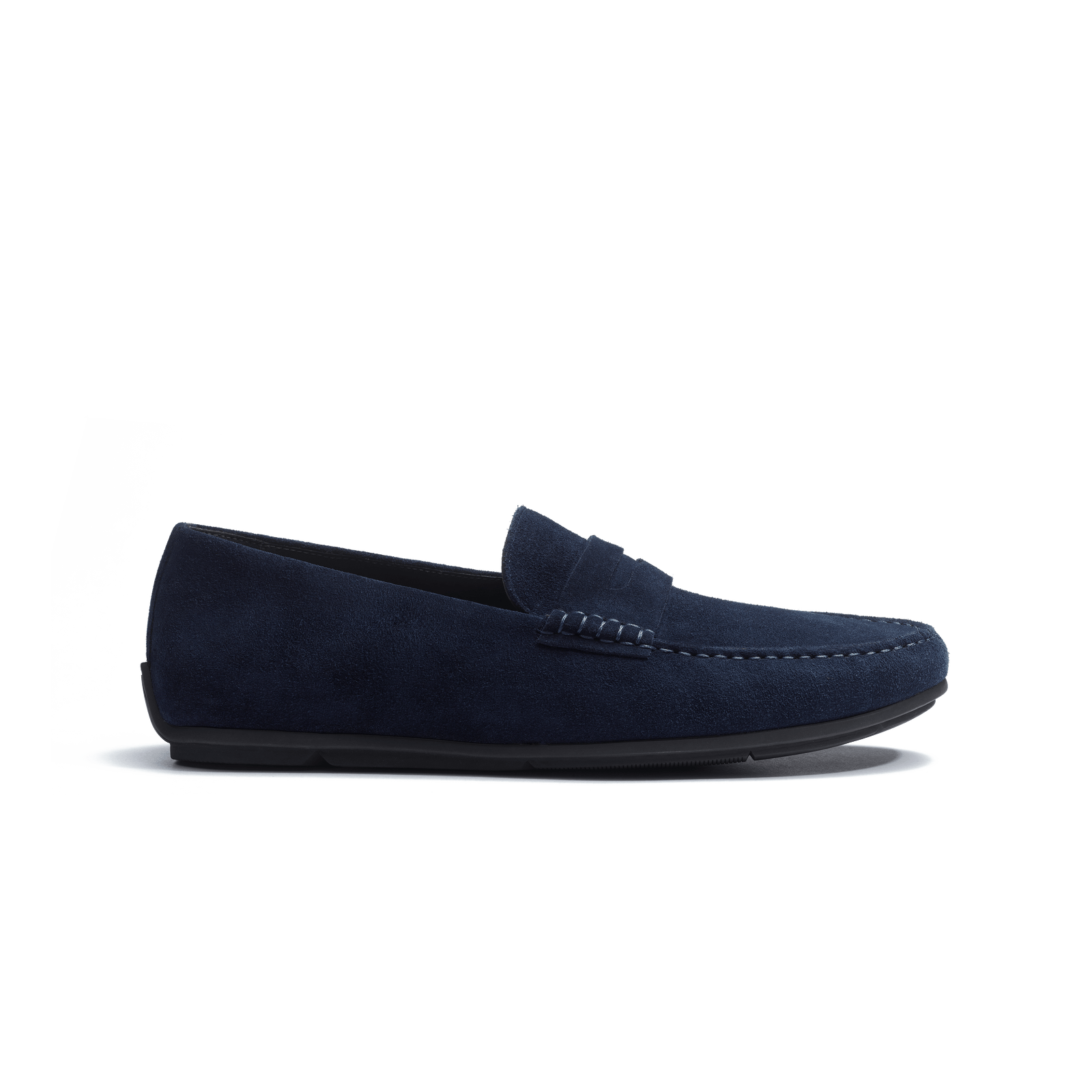 Car Shoe Warning [men navy suede leather]