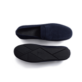 Car Shoe Warning [men navy suede leather]