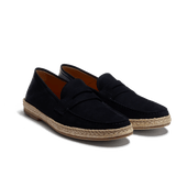 Uzès Espadrille Mule Loafer [Navy suede leather]