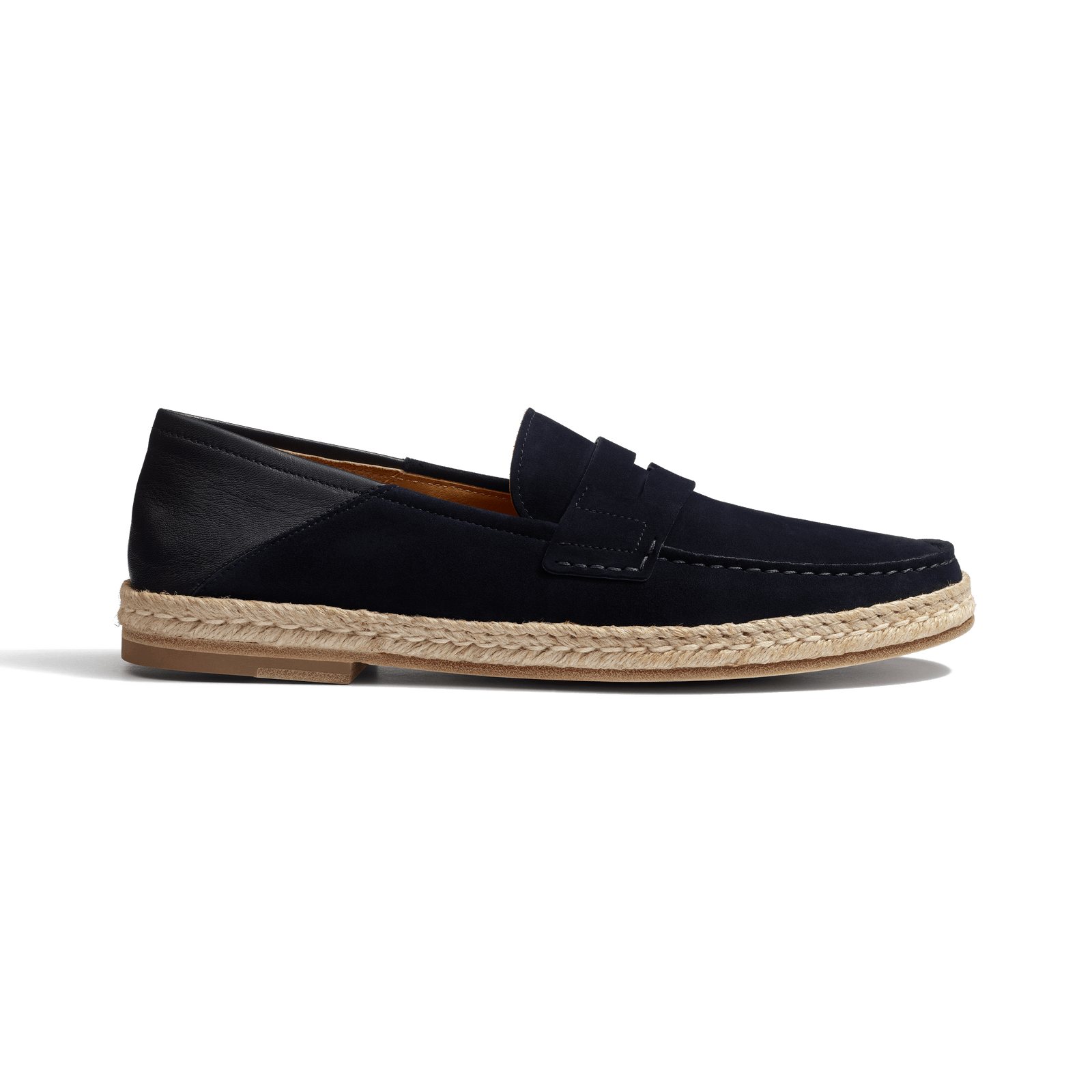 Uzès Espadrille Mule Loafer [Navy suede leather]