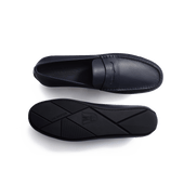Car Shoe Warning [men navy grained calfskin]