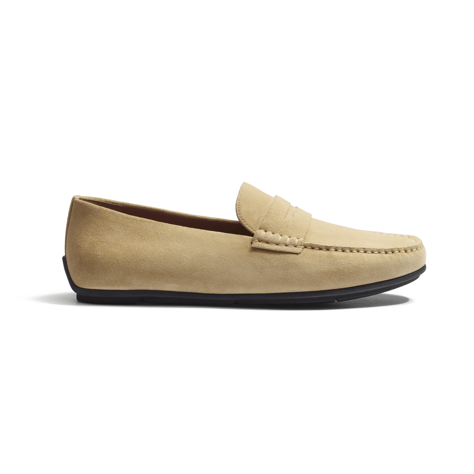 Car Shoe Warning [men beige suede leather]