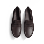 Car Shoe Warning [men dark brown grained calfskin]