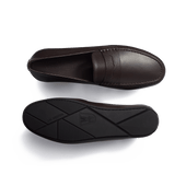 Car Shoe Warning [men dark brown grained calfskin]
