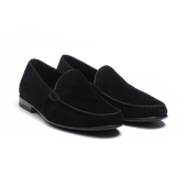 Calvi Soft Loafer[Men Black Suede Goatskin]
