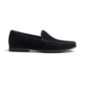 Calvi Soft Loafer[Men Black Suede Goatskin]