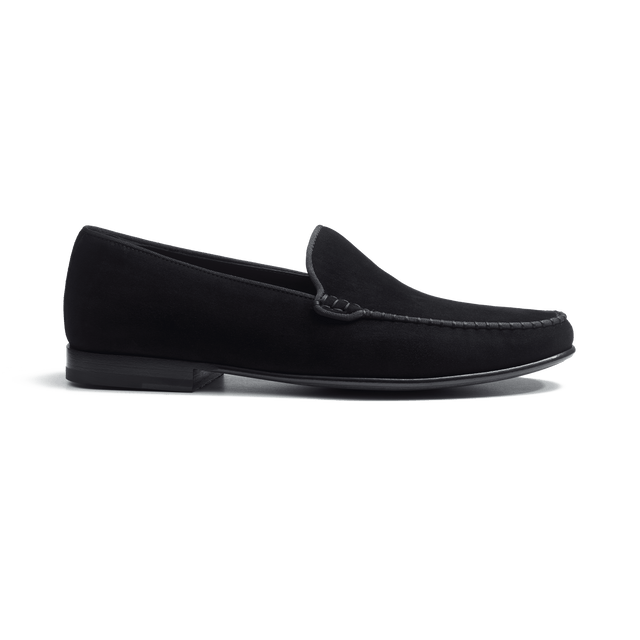 Calvi Soft Loafer[Men Black Suede Goatskin]