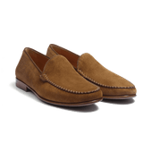 Soft Loafer Calvi[Men Brown Suede Goatskin]
