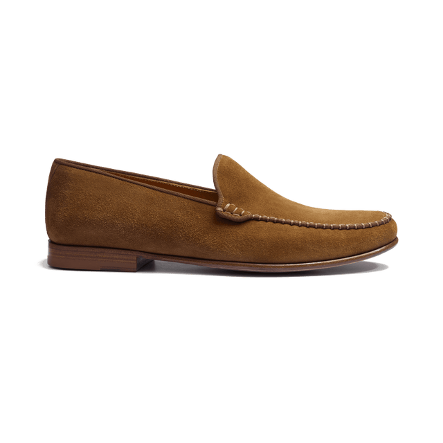 Soft Loafer Calvi[Men Brown Suede Goatskin]