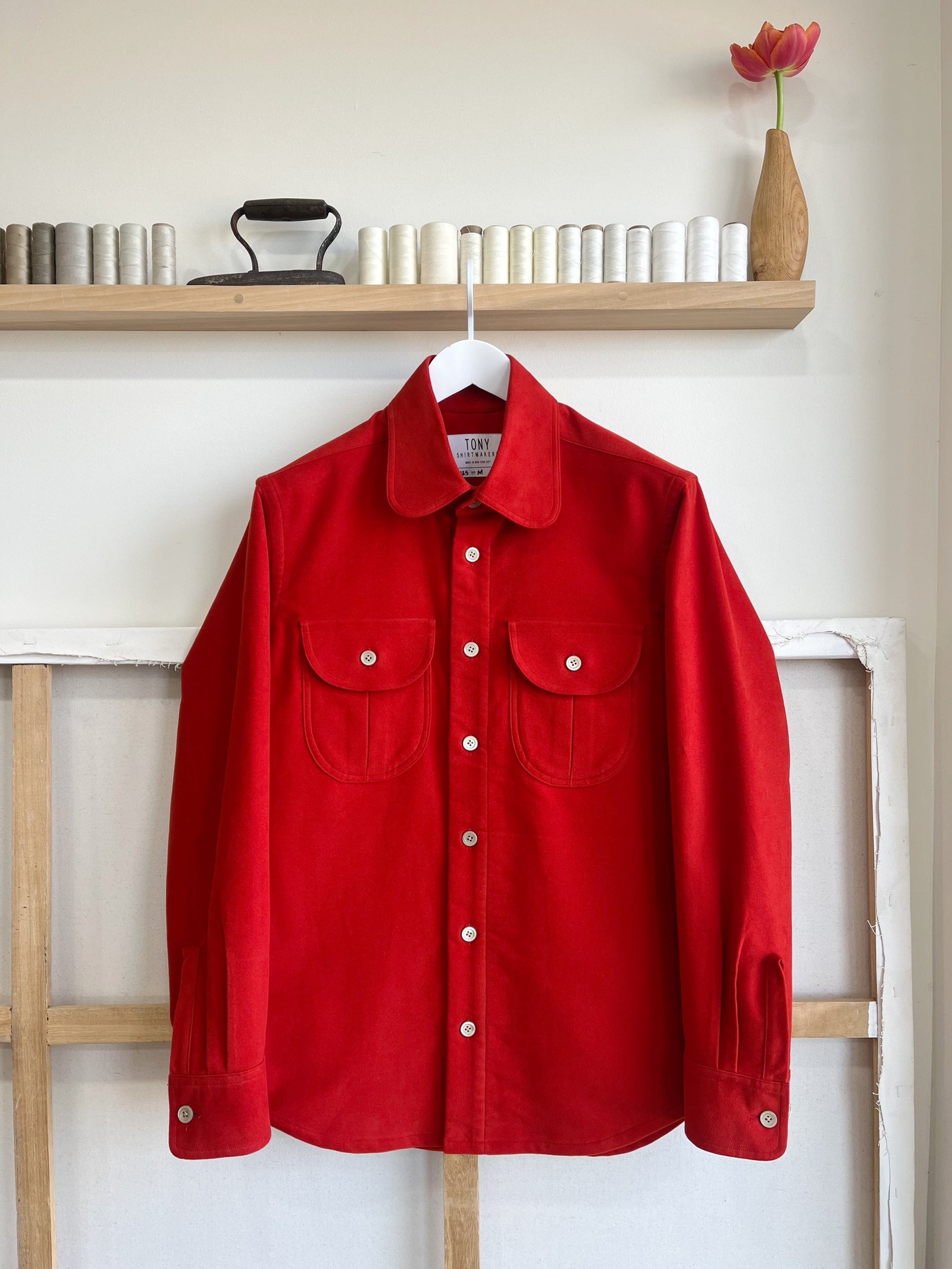 Blaze Red Moleskin Shirt Jacket