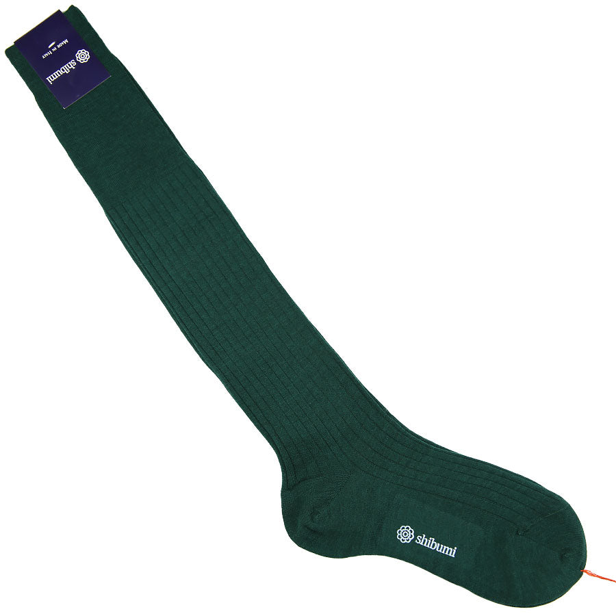 Knee Socks Ribbed Wool
