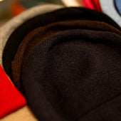 Cashmere Beanie Knitted Hat In Black