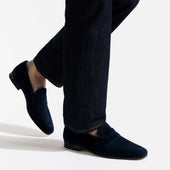 Woogie loafer [Men Navy suede calfskin]
