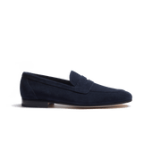 Woogie loafer [Men Navy suede calfskin]