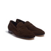Woogie loafer [Men Dark brown suede calfskin]