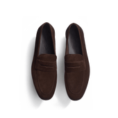 Woogie loafer [Men Dark brown suede calfskin]