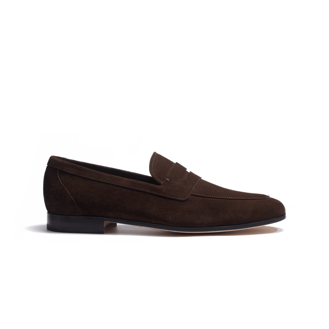 Woogie loafer [Men Dark brown suede calfskin]