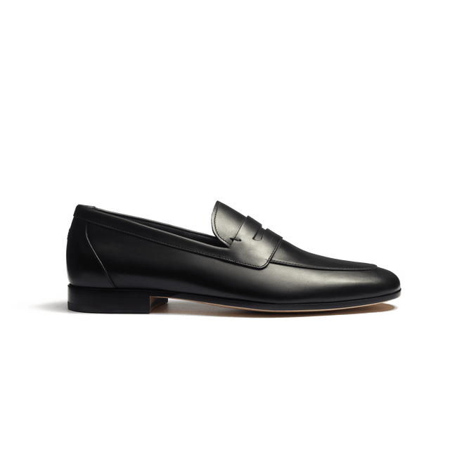 Woogie loafer [Men Black soft calfskin]