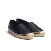 Wait and Sea Espadrille [Men Black soft calfskin]