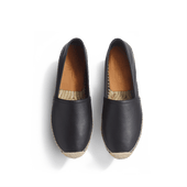 Wait and Sea Espadrille [Men Black soft calfskin]