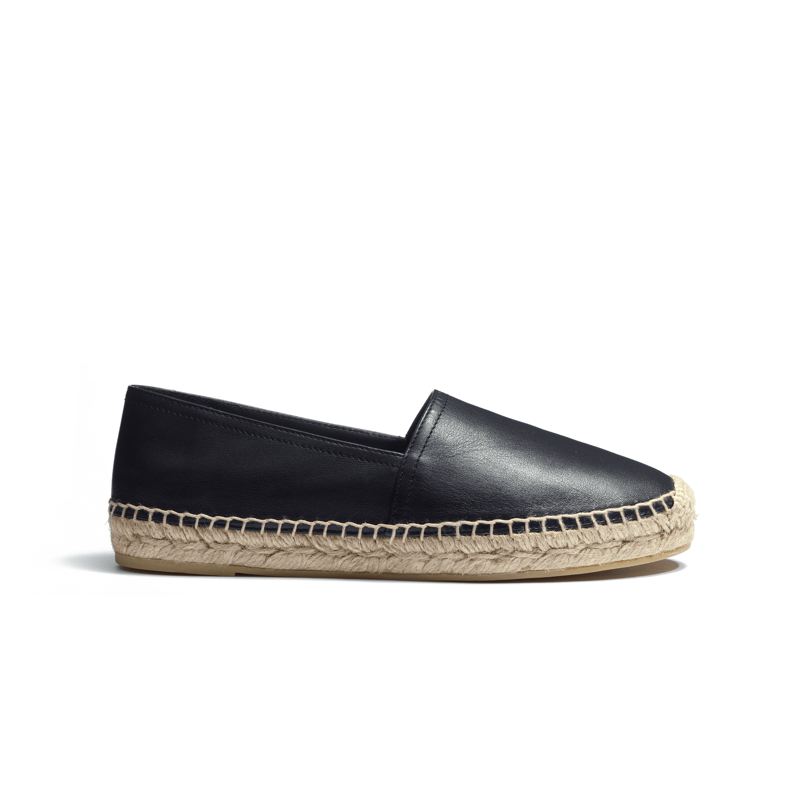 Wait and Sea Espadrille [Men Black soft calfskin]