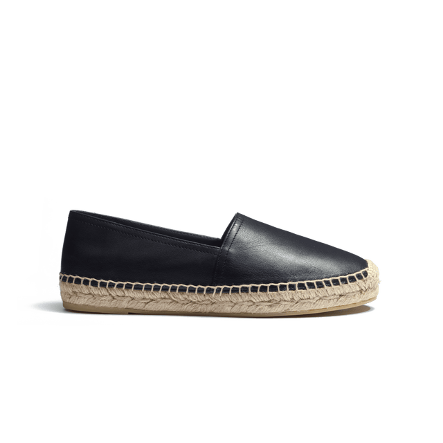 Wait and Sea Espadrille [Men Black soft calfskin]