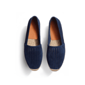 Wait and Sea Espadrille [Men Navy suede calfskin]