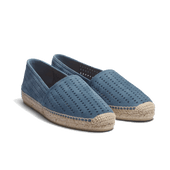 Wait and Sea Espadrille [Men Light Blue perforated suede calfskin]