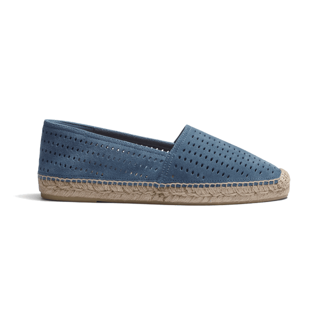 Wait and Sea Espadrille [Men Light Blue perforated suede calfskin]
