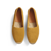 Wait and Sea Espadrille [Men Yellow perforated suede calfskin]