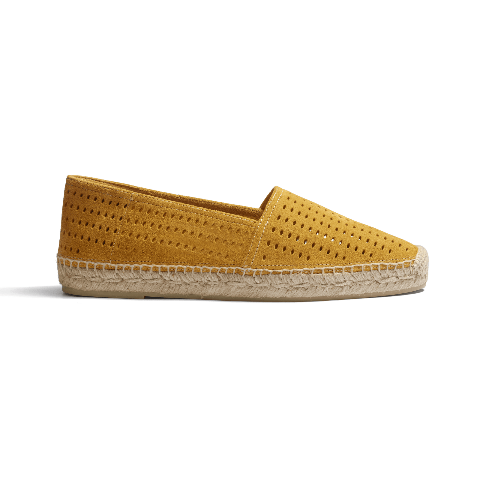 Wait and Sea Espadrille [Men Yellow perforated suede calfskin]