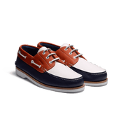 Derby DoubleVent Roland-Garros [Navy, white, orange grained calfskin & white solf calfskin details]