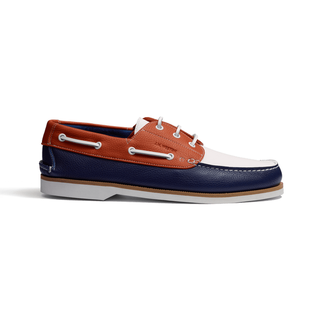 Derby DoubleVent Roland-Garros [Navy, white, orange grained calfskin & white solf calfskin details]