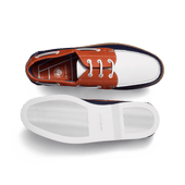 Derby DoubleVent Roland-Garros [Navy, white, orange grained calfskin & white solf calfskin details]