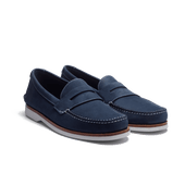 DoubleVent Loafer [Men Blue waterresistant nubuck]