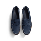 DoubleVent Loafer [Men Blue waterresistant nubuck]