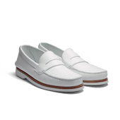 DoubleVent Loafer [Men White waterresistant calfskin]