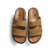 Anatomical Mule Double V [Sand suede calfskin]