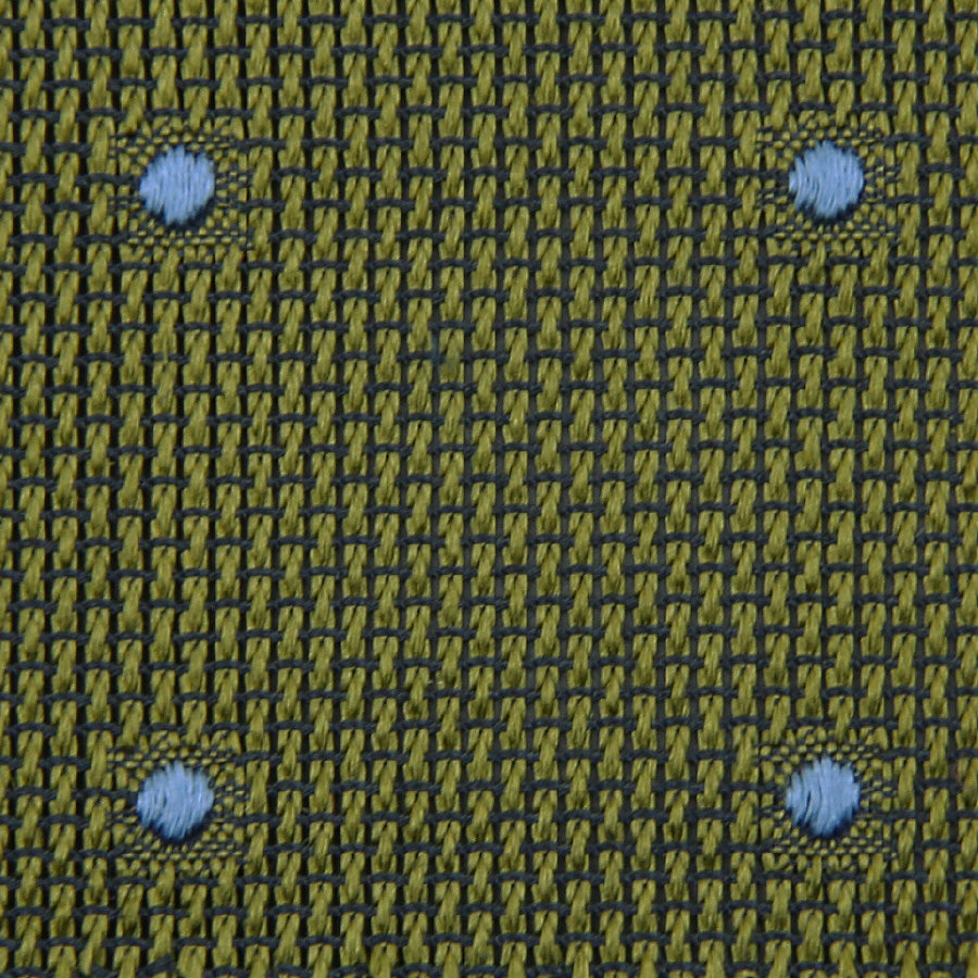 Dotted Grenadine Garza Fina Bespoke Tie Olive