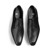 Monaco Derby with Half Rubber Sole[Men Black soft calfskin]