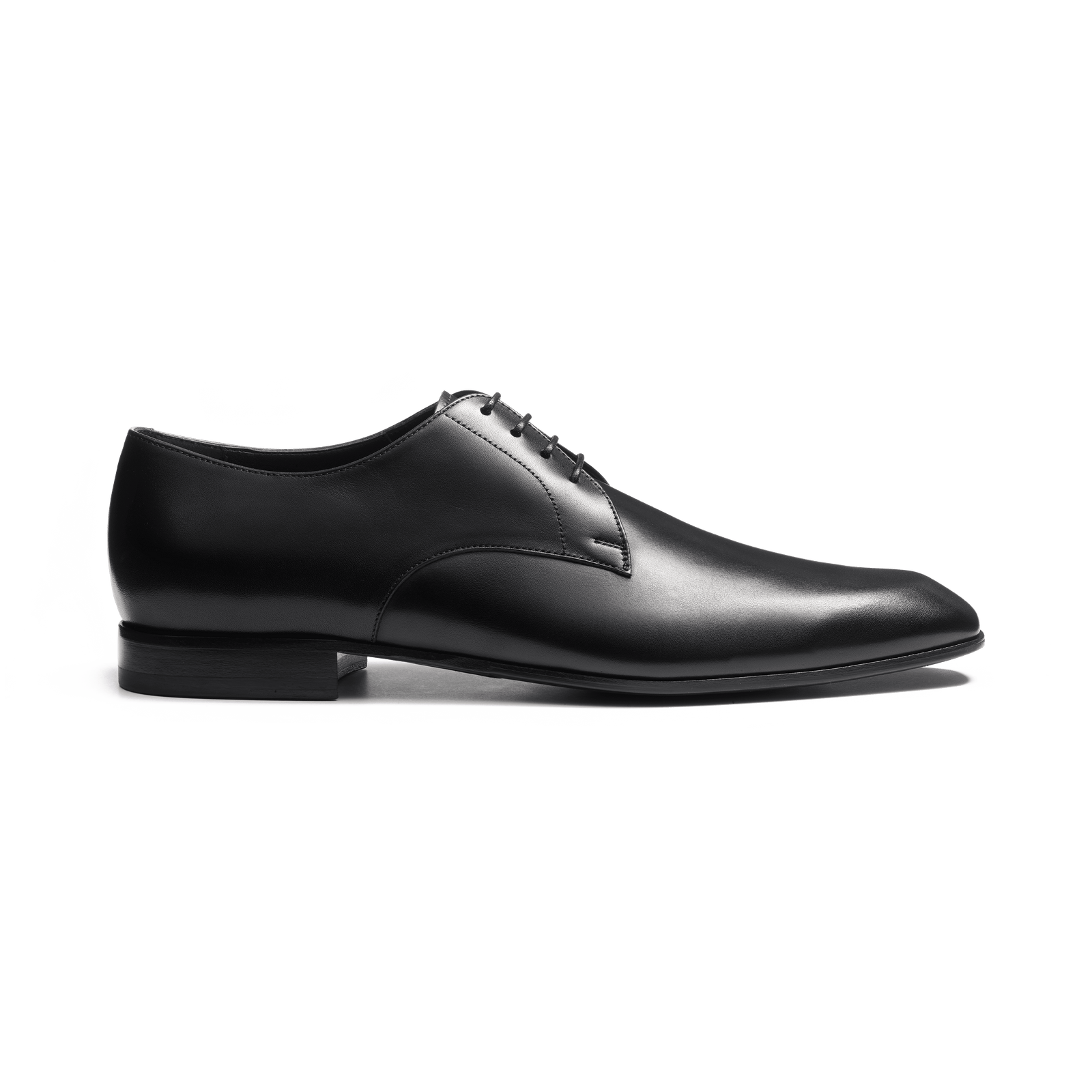 Monaco Derby with Half Rubber Sole[Men Black soft calfskin]