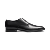 Monaco Derby with Half Rubber Sole[Men Black soft calfskin]