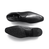 Monaco Derby with Half Rubber Sole[Men Black soft calfskin]