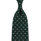 Anniversary Collection Floral Printed Silk Tie Madder Green