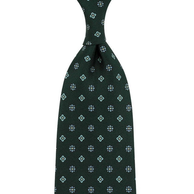 Anniversary Collection Floral Printed Silk Tie Madder Green