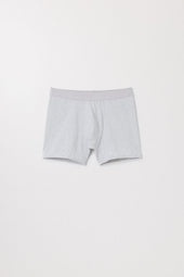 Grey Melange Boxer Brief Soft Organic Cotton Stretch Asket