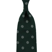 Shibumi-Flower Fina Grenadine Silk Tie - Forest