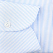 Poplin Semi Spread Shirt Sky Thin Stripe