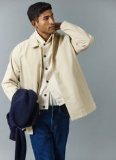 Sherlock Short Trench Coat | Waterproof | Stone with Cinnamon
